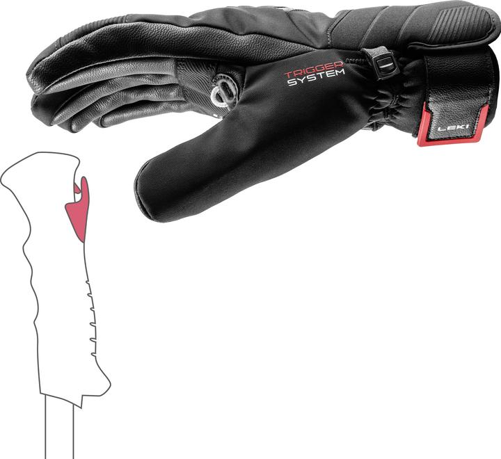 Produktbild Leki LE RĘK Falcon 3D black/red 10.5 (10.5)