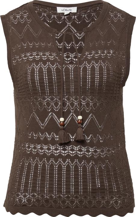 Produktbild s.Oliver Strickpullunder Stricktop im Slim Fit mit Ajourmuster (36)