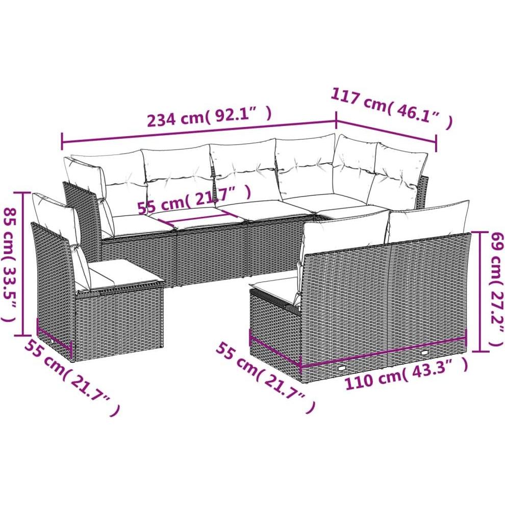 Thumbnail - VidaXL, Gartenlounge, Oneida