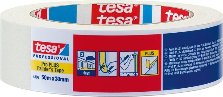 Actual product image tesa Painter's masking tape 4306 Profi PLUS light creped light beige length 50 m width 30 mm (30 mm)