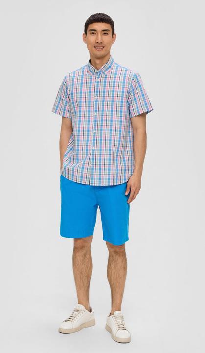 Produktbild S.Oliver Hemd Kurzarmhemd mit Brusttasche und Logo-Detail (M)