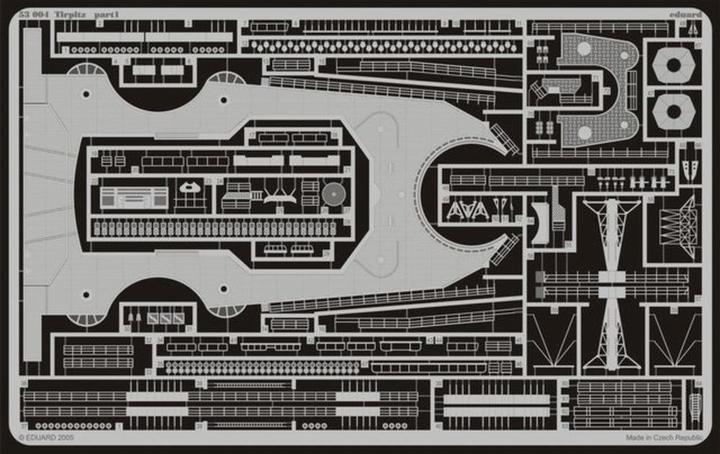 Actual product image Eduard Battleship Tirpitz photo etching set