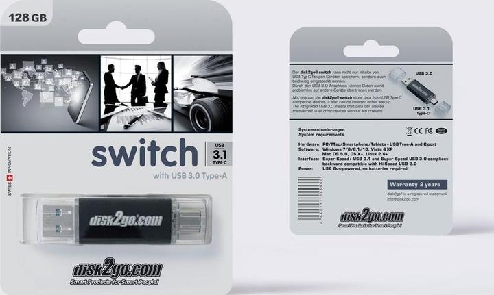 Image du produit Disk2go Switch (128 Go, USB-A, USB-C)