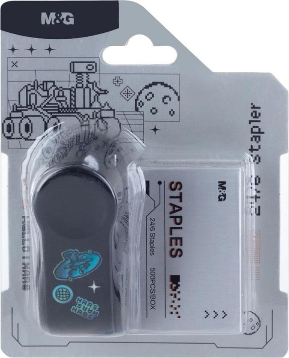 Bandai Hallo Mars Mini-Hefter + Heftklammern 24/6 20K M&G (20 feuilles)