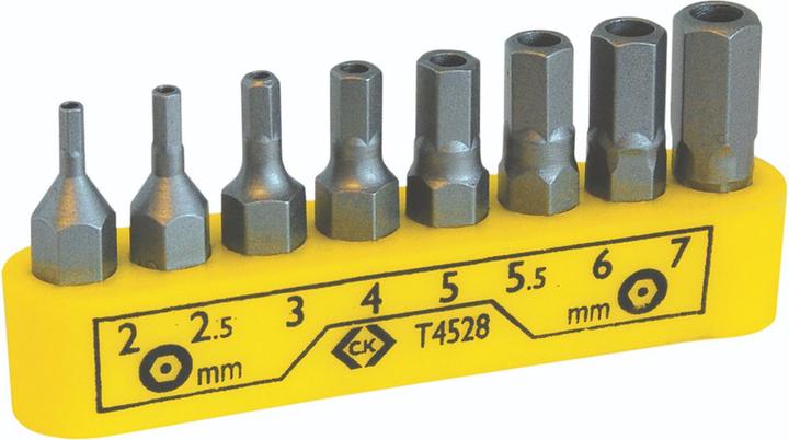 Actual product image C.K Magma Bit Set 8 Piece T4528 Inner Se (2, 2.5, 3, 4, 5, 5.5, 6, 7 mm)