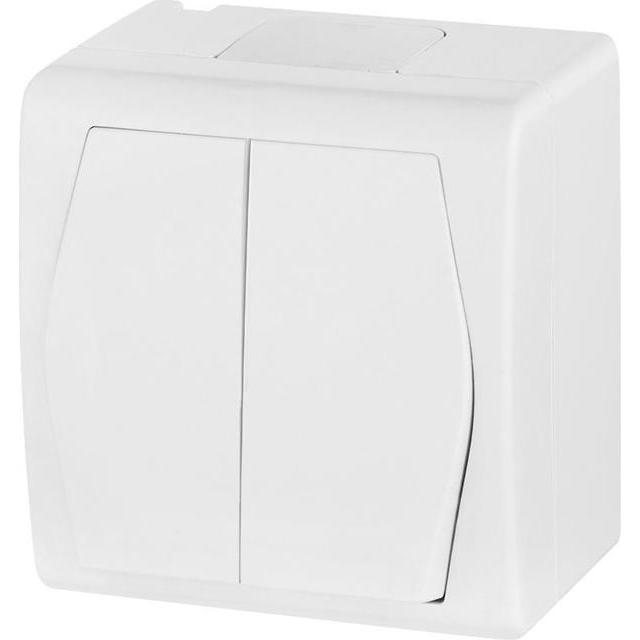 Elektro-Plast, Lichtschalter + Storenschalter, SWITCH HERMES 2 1002-00 WHITE