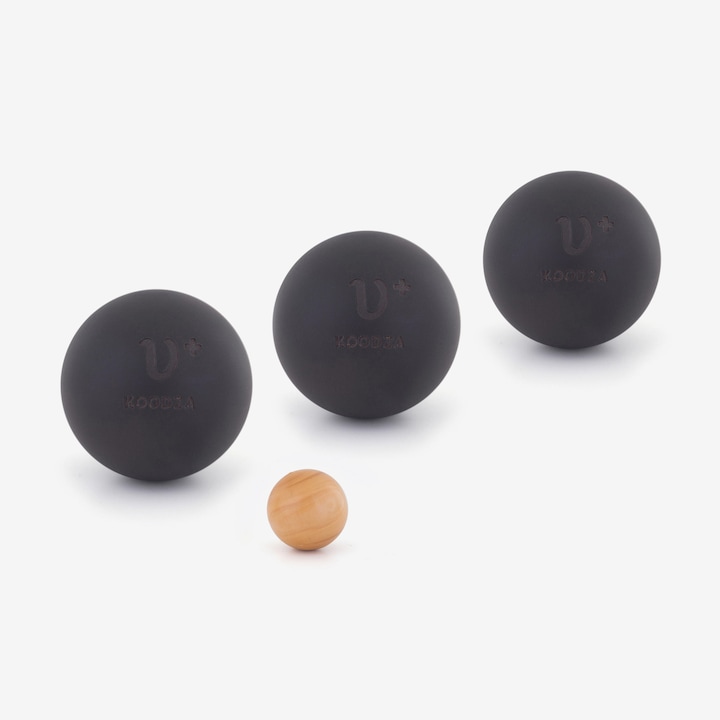 Actual product image Geologic 3 Upsilon+ Soft Competition Petanque Boules - Black (3 x, 72 mm)