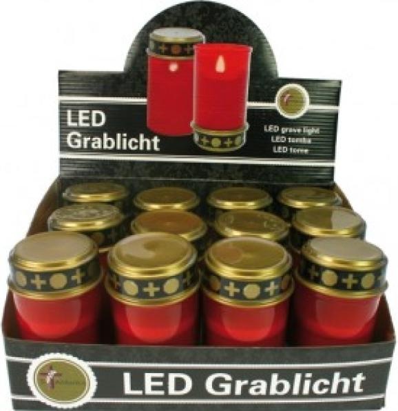 Produktbild FT Grablicht elektrisch rot 12cm (1 Stk.)