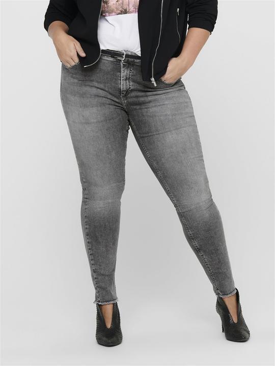 Image du produit Only Curvy Carwilly Reg Ankle Raw Skinny Fit Jeans (W50/L34)