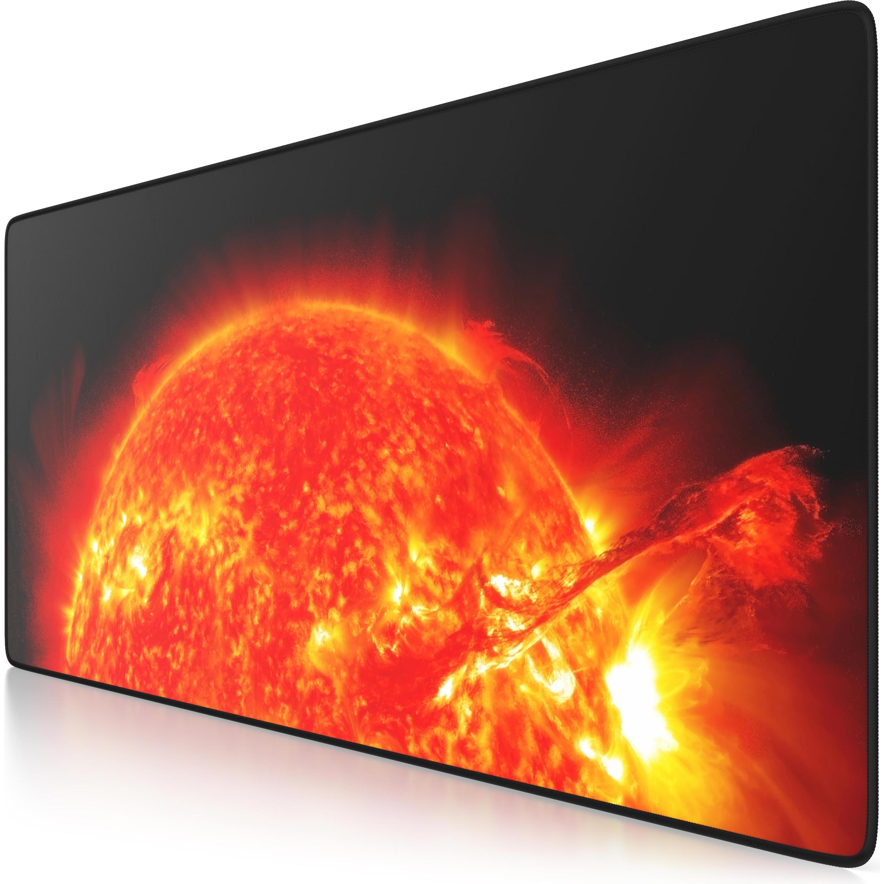 CSL Gaming Mauspad, XXL Mausmatte 900 x 400mm, Präzision & Geschwindigkeit, Rote Sonne (XXL), Mausmatte, Schwarz