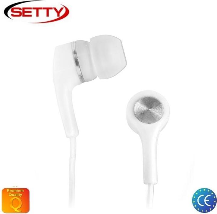 Actual product image Setty wired earphones white (Cable)