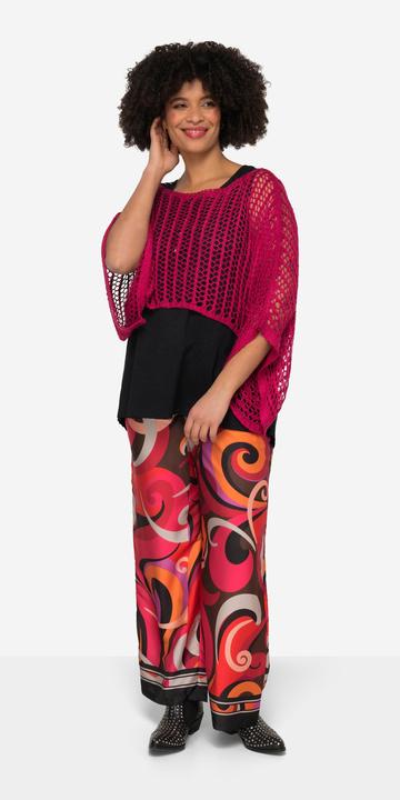 Produktbild Angel of Style Poncho, oversized, Netz-Strick, U-Boot-Ausschnitt, Langarm (58, 60, 62)