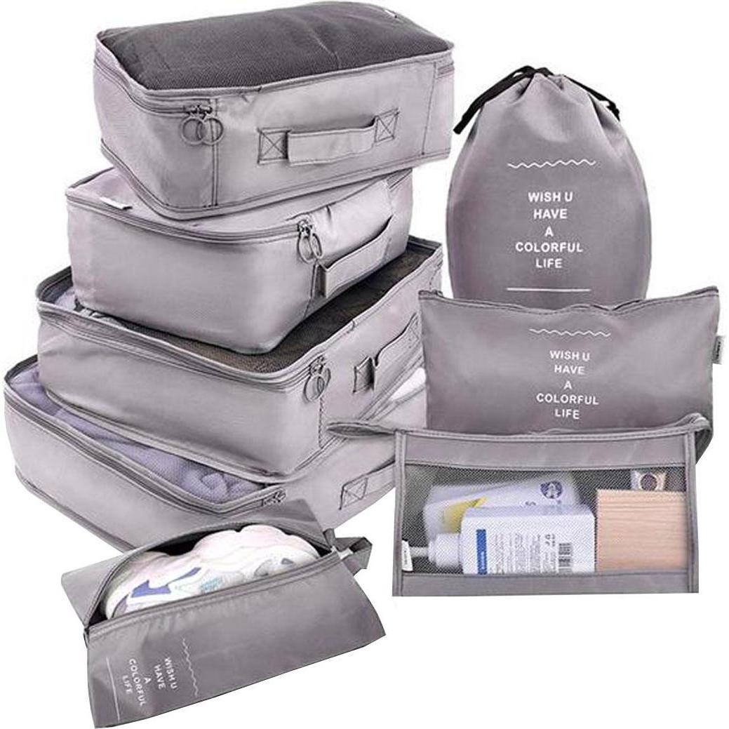 JTI, Packsack, Aufbewahrungsbeutel-Set - 8-teilig, Grau