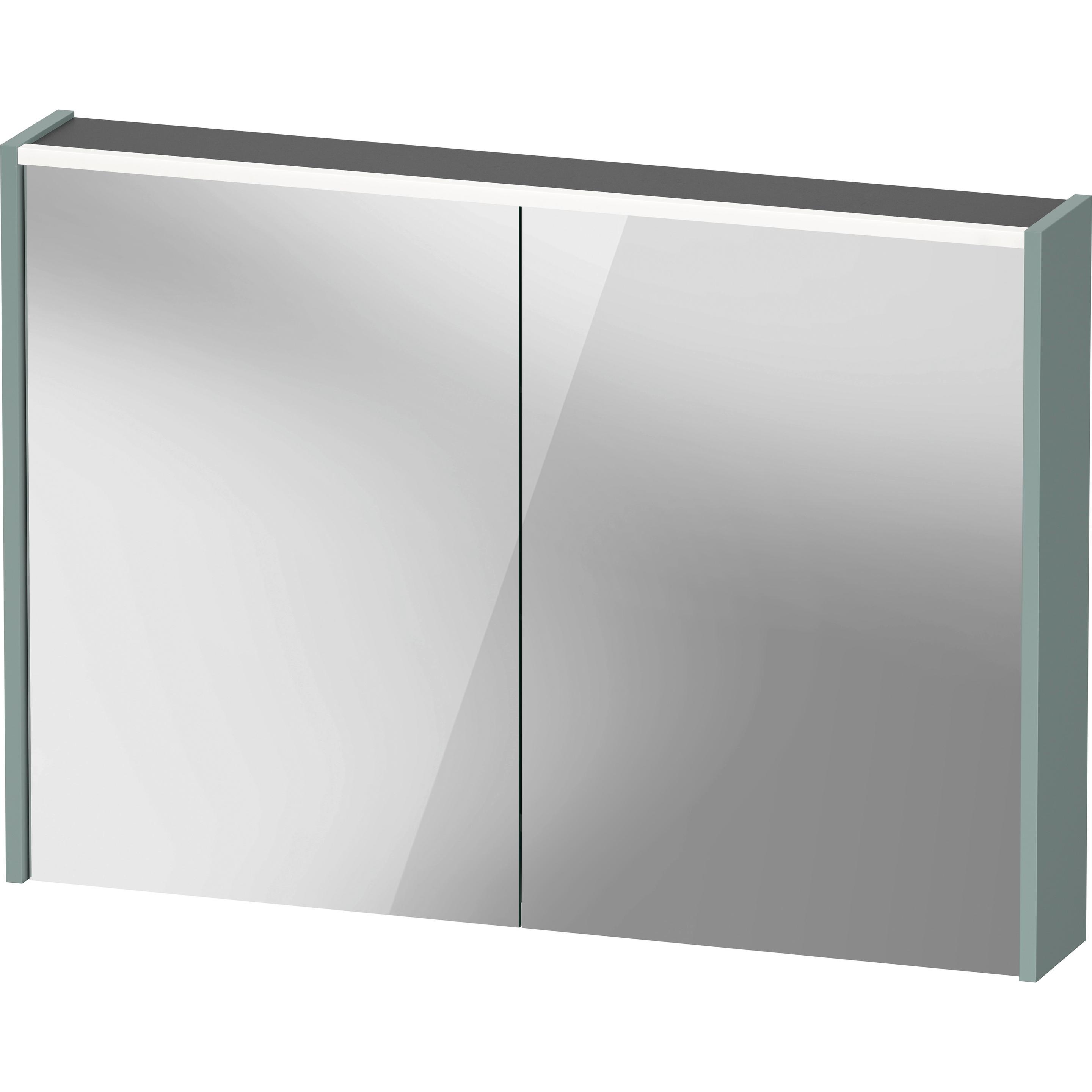 Duravit, Spiegelschrank, D-Code Spiegelschrank, Steckdose Typ F (EU, DE), 2 Türen, LED-Lichtfeld oben, 1000x700mm, 7