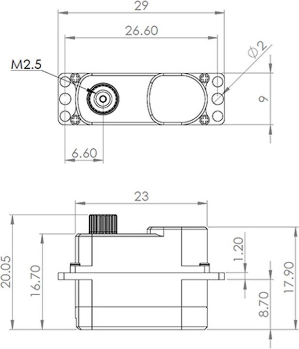 Actual product image Mks hv75k digital servo type "a"
