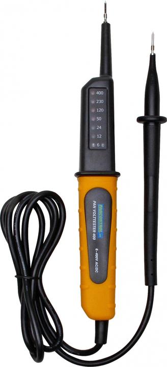 Produktbild Magni Spannung, 2-polig mit LED Anzeige, 8 LEDs von 6 bis 400V AC/DC, Polaritätsanzeige bei Gleichspannung (CAT II 400V)
