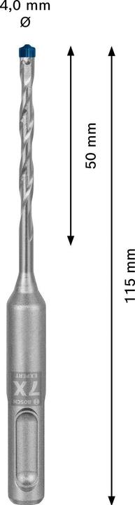 Productafbeelding Bosch Professional Zubehör Expert SDS plus-7X hamerboor, 4 x 50 x 115 mm,10-delig. (4,0 millimeter)