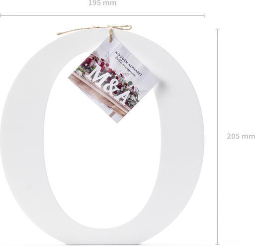 Produktbild Partydeco Holzbuchstabe "O" weiss