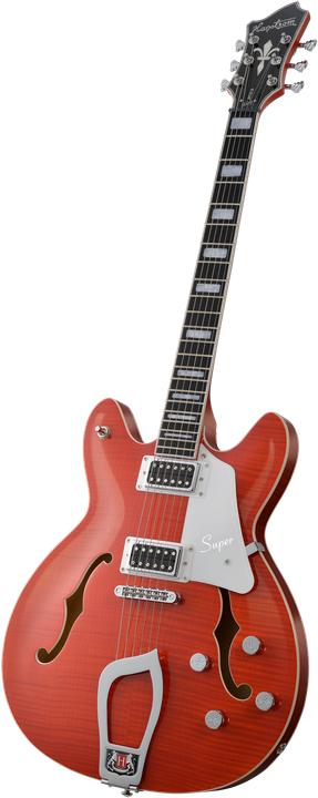 Image du produit Hagstrom Guitare électrique, Super Viking, Mandarin Flame (Guitare semi-acoustique)
