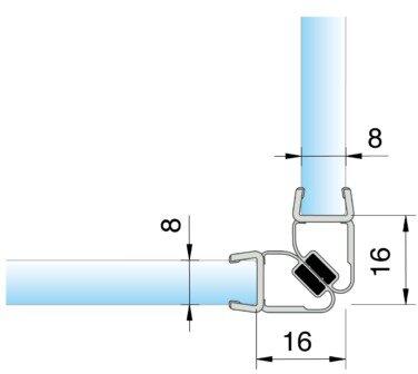 Pauli+Sohn Magnetduschtürdichtungen 90°