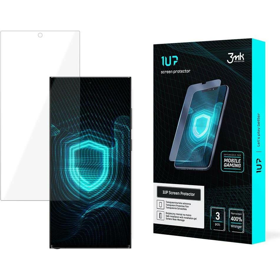 3MK Folia 1UP Sam S23 Ultra S918 Folia Gaming 3szt (3 Stück, Samsung Galaxy S21), Smartphone Schutzfolie, Transparent
