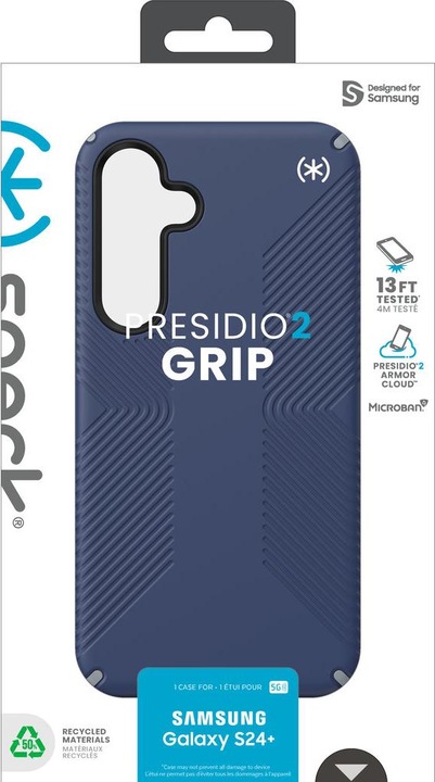 Produktbild speck Presidio2 Grip - Samsung Galaxy S24+ Hülle (Küstenblau / Staubgrau) (Samsung Galaxy S24+)