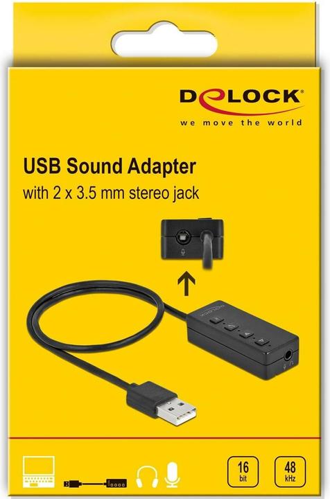 Actual product image Delock Sound card 16-bit (USB 2.0)