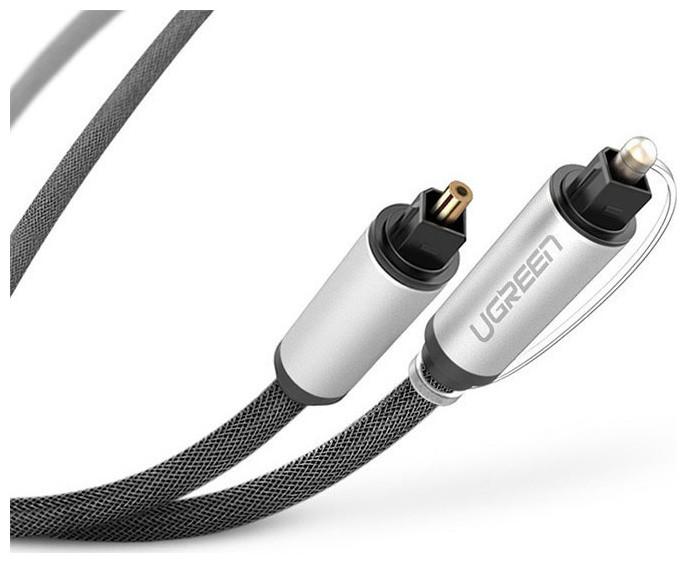 Productafbeelding Ugreen AV108 Toslink optische audiokabel, gevlochten aluminium, 1,5m (grijs) (1.50 m, TOSLINK)