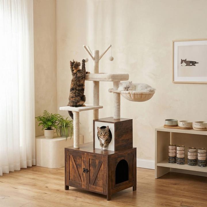 Produktbild Relaxdays Kratzbaum (150 cm, Dunkelbraun)