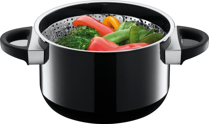 Produktbild Silit Garsieb Dünsteinsatz Dampfgarer Einsatz mit Öse 14cm faltbar Edelstahl (14 cm, Metall)