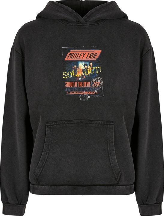Actual product image Merchcode Ladies Motley Crue - SATD Tour Acid Washed Oversize Hoody - 116257 (L)
