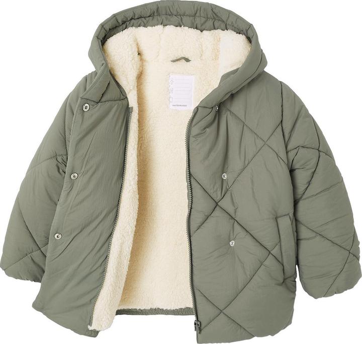Produktbild Vertbaudet Mädchen Kapuzen-Steppjacke mit Teddyfleece-Futter, Wattierung Recycling-Polyester (122)