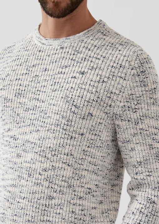 Produktbild s.Oliver Strickpullover Grobstrickpullover mit Crew Neck in Bi-Color-Optik (S)