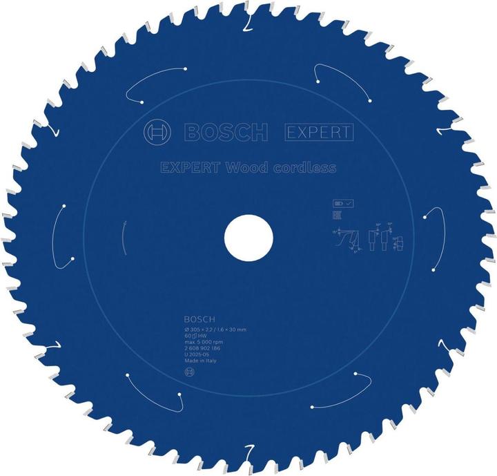 Productafbeelding Bosch Professional Zubehör EXPERT Wood Kreissägeblatt, 305x30 mm, T60