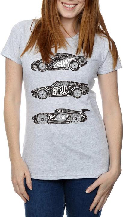 Immagine prodotto Disney Cars Text Racers Maglietta Donna (XL)