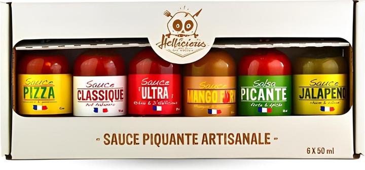Produktbild Hellicious 6er Geschenkset (6 x 50 ml) - Scharfe Sauce (700 g)