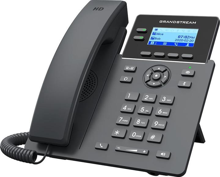 Actual product image Grandstream GRP2602G IP phone Black 2 lines LCD Wi-Fi