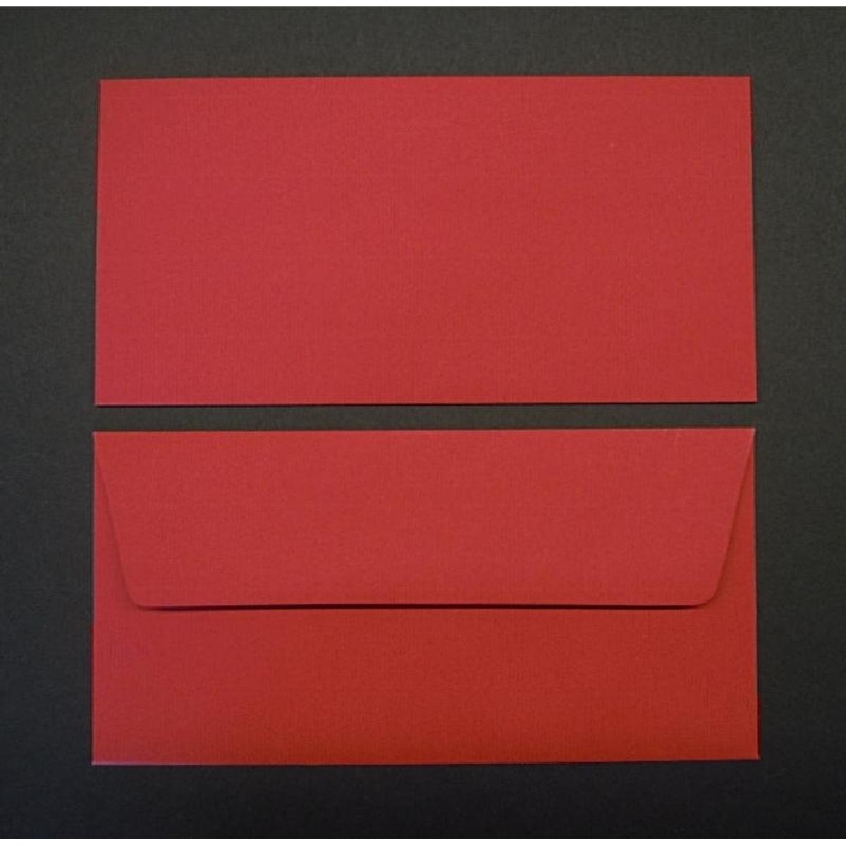 Thumbnail - Blanke, Briefumschlag, Briefumschläge DINlang 100g/qm gummiert VE=100 Stück rot (110 x 220 mm, 100 x)