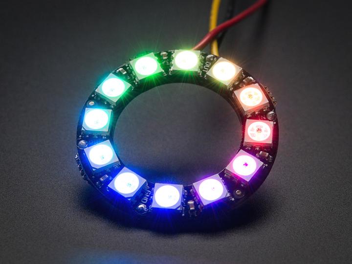 OEM NeoPixel WS2812 ring with 12 pixel RGB LEDs