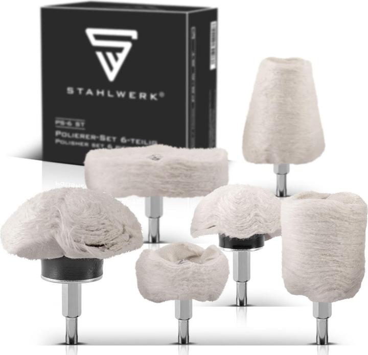 Produktbild Stahlwerk 6er Set Universal-Polierköpfe PS-6 ST für Akku- und Elektrobohrer