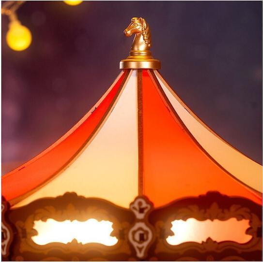 Image du produit Robotime Rolife Κατασκευή DIY Ξύλινο Παζλ 3D Μουσικό Κουτί Classic Carousel 265 κομμάτια για 14+ ετώ