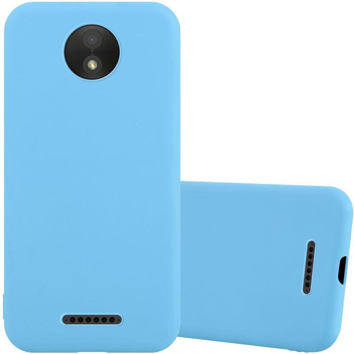 Cadorabo TPU Candy Cover (Motorola Moto C), Smartphone Hülle, Blau