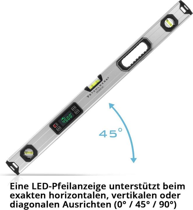 Actual product image Stahlwerk Digital spirit level DW-800 ST made of aluminium with 800 mm length (80 cm)
