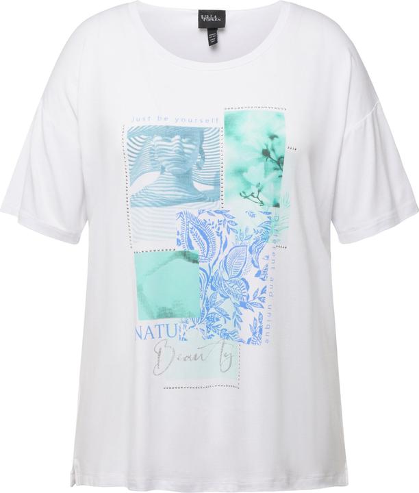 Immagine prodotto Ulla Popken T-shirt con design, applicazioni, scollo a girocollo e mezze maniche (46, 48)