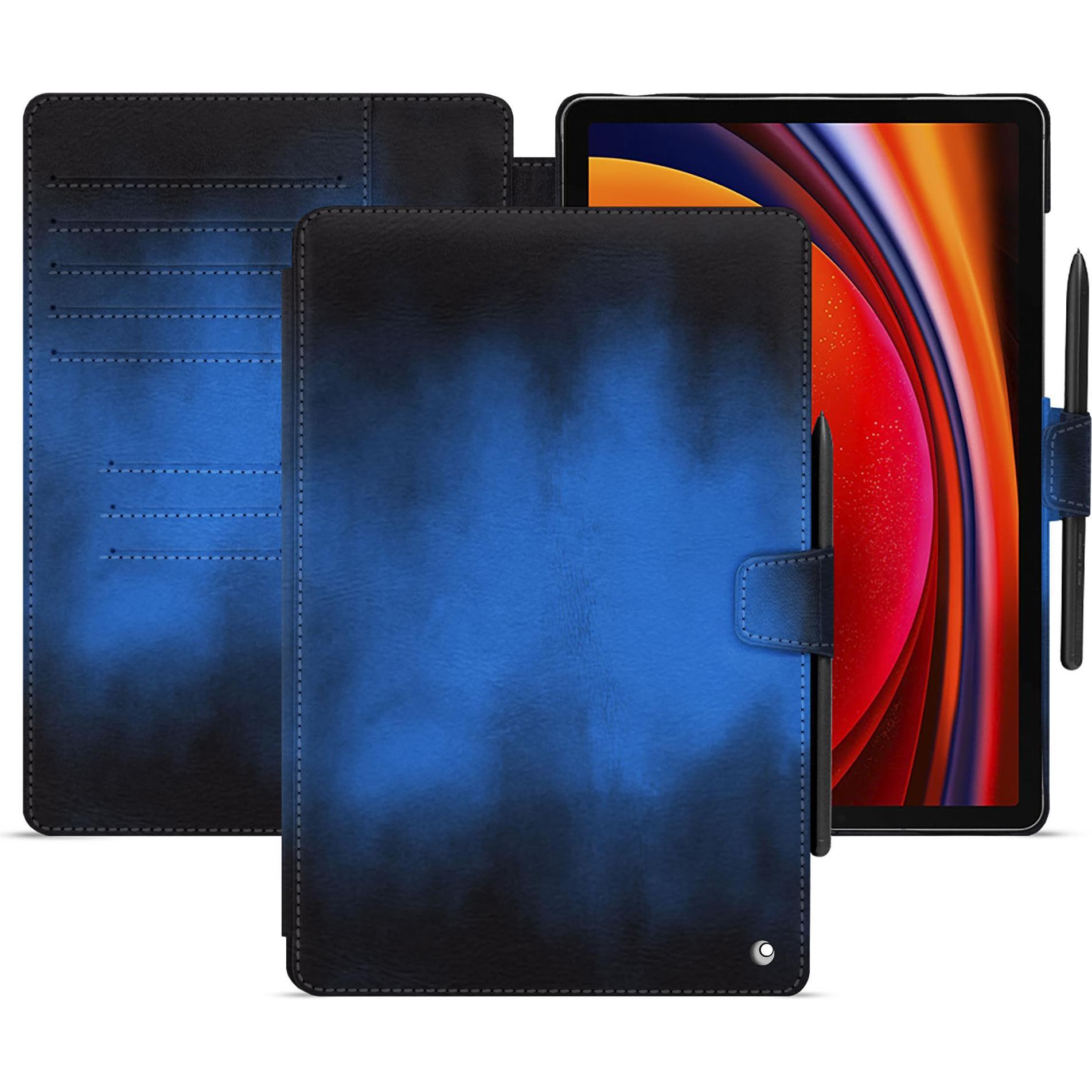 Noreve Lederschutzhülle Samsung Galaxy Tab S9 (Galaxy Tab S9), Tablet Hülle, Blau