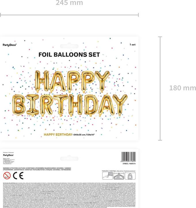 Produktbild TOP Ballonset gold (1x)