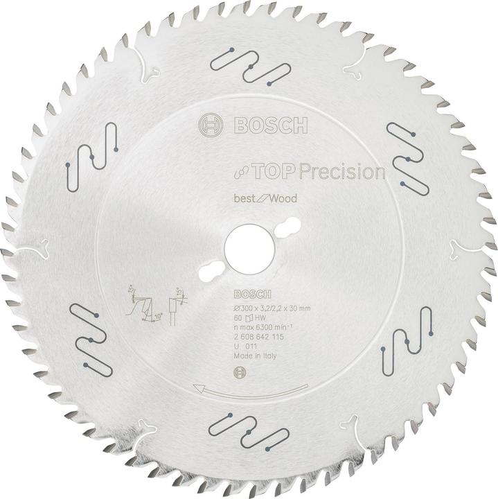 Immagine prodotto Bosch Professional Zubehör Lama per sega circolare Top Precision Best for Wood, 300 x 30 x 3,2 mm, 60