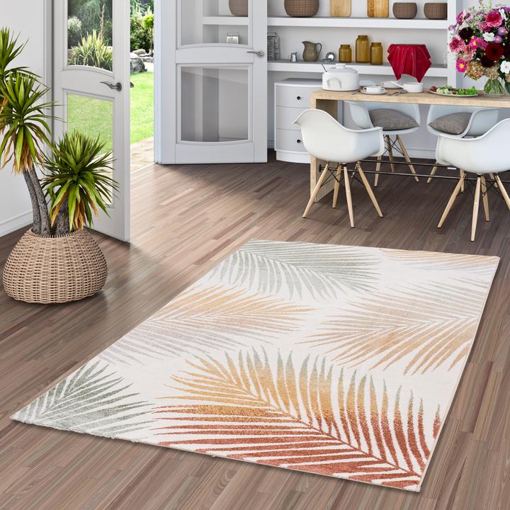 Produktbild Pergamon Designer Teppich Faro Tropical Blätter (80 x 150 cm)