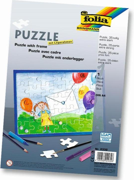 Produktbild Folia Papp Puzzle A4 mit Legerahmen (35 Teile)