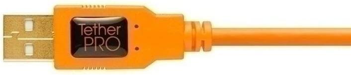 Actual product image Tether Tools Cable TetherPro USB 2.0 to USB 2.0 Micro-B 8-Pin, 4.6 m Org (4.60 m, USB 2.0)